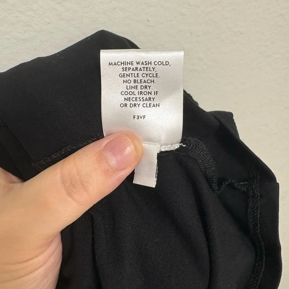 Eileen Fisher Women’s Black C/L Faux Wrap Skirt Size Large - Picture 7 of 9